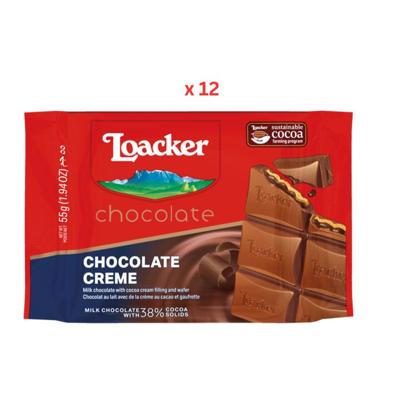 Loacker Chocolate Cremkakao Bar 12X55G