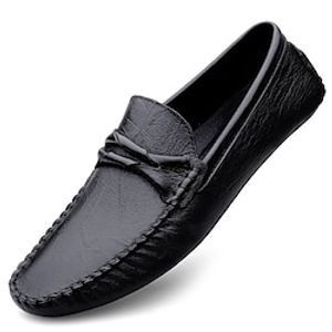 Men's Loafers  Slip-Ons Moccasin Comfort Shoes Crib Shoes Casual Daily Office  Career Leather Black Brown Fall Spring miniinthebox