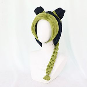 JoJo's Bizarre Adventure Jolyne Cujoh Cosplay Wigs Women's Layered Haircut Braid / Heat Resistant Fiber Plaited Green Teen Adults' Anime Wig miniinthebox