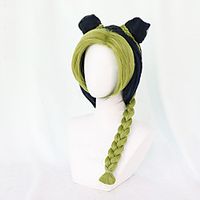 JoJo's Bizarre Adventure Jolyne Cujoh Cosplay Wigs Women's Layered Haircut Braid / Heat Resistant Fiber Plaited Green Teen Adults' Anime Wig miniinthebox - thumbnail