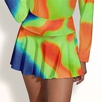 Women's Tennis Skirts Golf Skirts Breathable Quick Dry Moisture Wicking Tennis Clothing Golf Apparel Regular Fit 2 in 1 Golf Tee Pocket Printed Summer Tennis Golf Pickleball miniinthebox - thumbnail