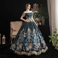 Princess Shakespeare Plus Size Gothic Rococo Victorian Vintage Inspired Dress Party Costume Masquerade Women's Costume Vintage Cosplay Party Masquerade Wedding Party 3/4-Length Sleeve Ball Gown Dress miniinthebox - thumbnail