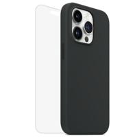 Max Max iPhone 14 Pro|Silicone Case Black with Magsafe + Glass