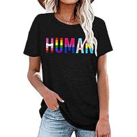 LGBT LGBTQ T-shirt Pride Shirts Rainbow Human Lesbian T-shirt For Women's Adults' Hot Stamping Pride Parade Pride Month Lightinthebox