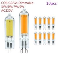 10pcs Dimmable Mini G9G4 LED Lamp 3W 5W 7W 9W AC 220V-240V LED Corn Bulb COB 360 Beam Angle Replace Halogen Chandelier Lights Lightinthebox - thumbnail