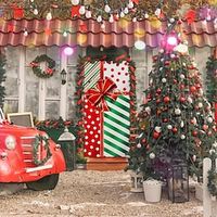 Christmas Gift Door Covers Xmas Decoration Backdrop Door Banner for Front Door Farmhouse Christmas Holiday Party Decor Supplies Lightinthebox - thumbnail
