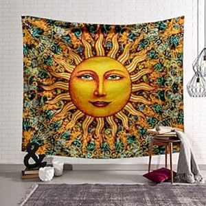 Tarot Divination Wall Tapestry Art Decor Blanket Curtain Hanging Home Bedroom Living Room Decoration Mysterious Bohemian Celestial Moon Sun Lightinthebox