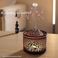 Volcano Jellyfish Flame Light Air Mini Humidifier Aroma Diffuser Essential Oil Jellyfish for Home Fragrance Mist Lightinthebox