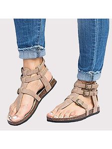 Plain Flat Peep Toe Casual Date Flat Sandals