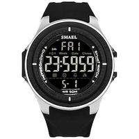 LED Digital Wristwatches Luxury Brand SMAEL Men Clock Automatic Sport Watches Alarm Reloje Hombre 1380 Army Watch Waterproof Men Lightinthebox - thumbnail