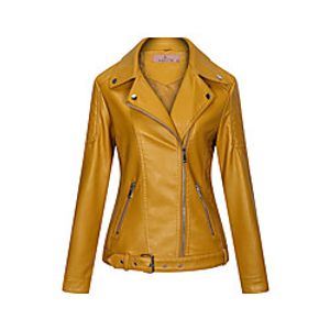 Women's Jacket Street Daily Going out Fall Winter Short Coat Regular Fit Warm Breathable Casual Jacket Long Sleeve Solid Color Quilted Blue Purple Yellow Lightinthebox