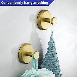 304 Stainless Steel Suction Cup Hooks for Shower, Bathroom, Kitchen, Glass Door, Mirror, Tile Loofah, Towel, Coat, Bath Robe Lightinthebox