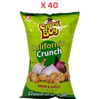 Chick Boy California Crunch Onion And Garlic - 100 Gm Pack Of 40 (UAE Delivery Only)