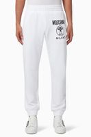 Joggers with Double Question Mark in Cotton Fleece - thumbnail