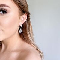 Women's Brown Zircon Fine Jewelry Classic Drop Stylish Simple Earrings Jewelry Silver  Rose Gold  Gold For Wedding Party 1 Pair Lightinthebox - thumbnail