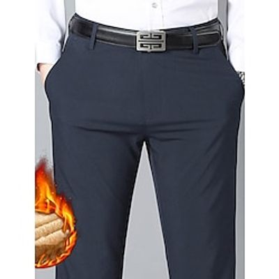 Men's Sherpa Dress Pants Winter Pants Trousers Suit Pants Pocket Plain Comfort Breathable Outdoor Daily Going out Fashion Casual Black Dark Blue Lightinthebox Men's Sherpa Dress Pants Winter Pants Trousers Suit Pants Pocket Plain Comfort Breathable Outdoor Daily Going out Fashion Casual Black Dark Blue Lightinthebox