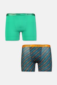 Kids Boys 2 Pc Performance Boxer  Green/Navy Blue