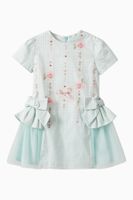 Roses Ruffle Dress in Cotton & Tulle - thumbnail