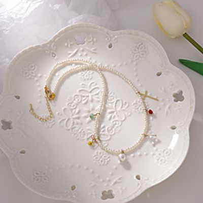 2021 new summer hand-made necklace female net red niche design sense clavicle chain choker cross necklace Lightinthebox