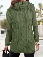 Women's Classic Turtle Neck Jacquard Knit Sweater