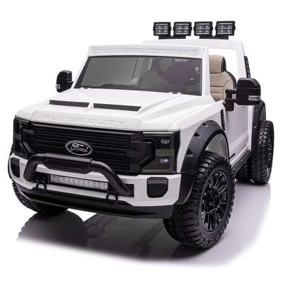 Megastar Ride On 24V Licensed Ford F450 Electric XLT Truck With Remote Control, White - 2088-W (UAE Delivery Only)