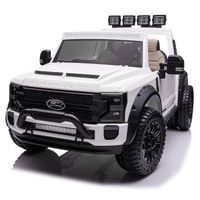 Megastar Ride On 24V Licensed Ford F450 Electric XLT Truck With Remote Control, White - 2088-W (UAE Delivery Only)