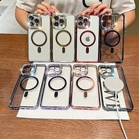 Phone Case For Apple Back Cover iPhone 14 13 12 11 Plus Pro Max Bling Bumper Frame Rhinestone Crystal Diamond TPU Lightinthebox - thumbnail
