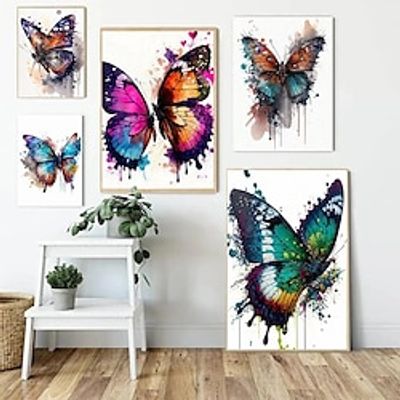 Animal Wall Art Canvas Entomological Educational Butterflies Prints and Posters Pictures Decorative Fabric Painting For Living Room Pictures No Frame miniinthebox Animal Wall Art Canvas Entomological Educational Butterflies Prints and Posters Pictures Decorative Fabric Painting For Living Room Pictures No Frame miniinthebox