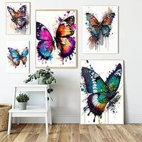 Animal Wall Art Canvas Entomological Educational Butterflies Prints and Posters Pictures Decorative Fabric Painting For Living Room Pictures No Frame miniinthebox - thumbnail
