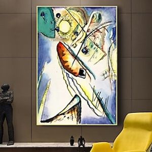Handmade Oil Painting Canvas Wall Art Decoration Famous Wassily Kandinsky Abstract for Home Decor Rolled Frameless Unstretched Painting miniinthebox