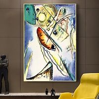Handmade Oil Painting Canvas Wall Art Decoration Famous Wassily Kandinsky Abstract for Home Decor Rolled Frameless Unstretched Painting miniinthebox - thumbnail