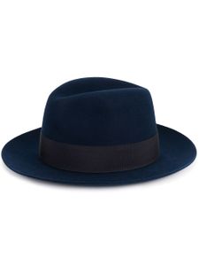 Hermès pre-owned woven fedora hat - Blue