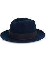 Hermès pre-owned woven fedora hat - Blue - thumbnail