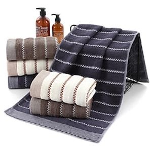 1PC Cotton Blend Towel Stripe Machine Washable Super Soft Highly Absorbent Quick Dry For Bathroom Hotel Spa Lightinthebox