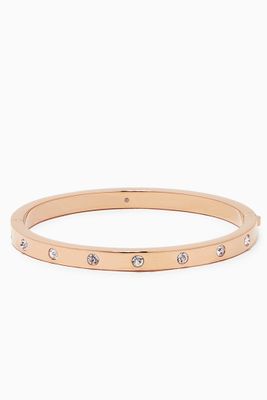 Set in Stone Hinged Bangle in Metal
