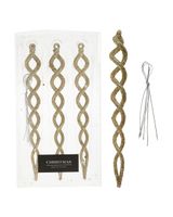 Homesmiths Christmas Icicles Acrylic 20cm Set of 3 Gold