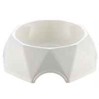 Pets Club Diamond Shape Pet Bowl White For Cat & Dog