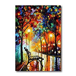 Oil Painting Handmade Hand Painted Wall Art Abstract Back to School Rain 3D Palette Knife Home Decoration Decor Stretched Frame Ready to Hang Lightinthebox