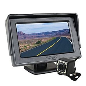 ZIQIAO 4.3 Inch TFT LCD Screen Car Monitor Auxiliary Parking  12 LED Light Night Vision Rear View Camera miniinthebox