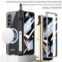 Phone Case For Samsung Galaxy Back Cover Z Fold 4 with Stand Dustproof Shockproof Solid Colored TPU Acrylic PC Lightinthebox - thumbnail