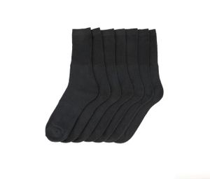 Mens Plain 7 Pair Of Socks  Black