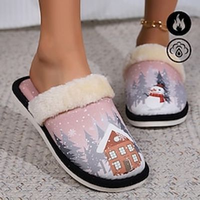 Women's Slippers Print Shoes Xmas Shoes Fuzzy Slippers Fluffy Slippers Home Christmas Daily Fleece Lined Winter Flat Heel Round Toe Closed Toe Plush Casual Comfort Polyester Faux Fur Loafer Pink Lightinthebox Women's Slippers Print Shoes Xmas Shoes Fuzzy Slippers Fluffy Slippers Home Christmas Daily Fleece Lined Winter Flat Heel Round Toe Closed Toe Plush Casual Comfort Polyester Faux Fur Loafer Pink Lightinthebox