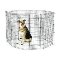 Nutrapet High Lightweight Dog Exercise Pen - Black Powder Coated (42 Inch)