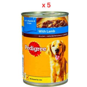 Pedigree Lamb, Wet Dog Food, Can 400G (Pack Of 5)