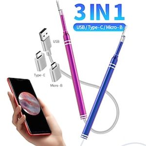 Otoscope Ear Cleaner Earwax Remover Tools with 720P 0 inch Inspection Camera 1.0m(3Ft) 1 mp Portable LED Light Waterproof Handheld Personal Care 15-30 mm 1663 miniinthebox