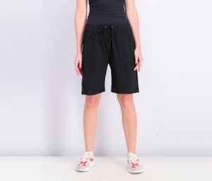 Womens Drawstring Pull-on Short  Black