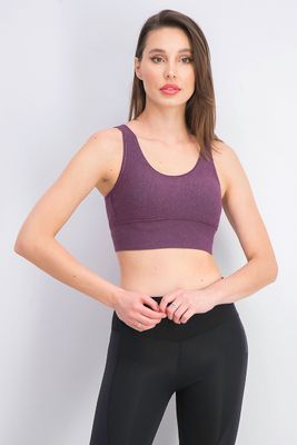 Womens Favorite Longline Everyday Sports Bra Purple/Black Womens Favorite Longline Everyday Sports Bra Purple/Black