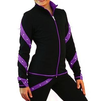 Figure Skating Fleece Jacket Women's Girls' Ice Skating Jacket Top Pink Blue Purple Stretchy Training Competition Skating Wear Thermal Warm Crystal Rhinestone Long Sleeve Ice Skating Figure Skating Lightinthebox Figure Skating Fleece Jacket Women's Girls' Ice Skating Jacket Top Pink Blue Purple Stretchy Training Competition Skating Wear Thermal Warm Crystal Rhinestone Long Sleeve Ice Skating Figure Skating Lightinthebox