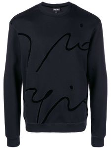 Giorgio Armani signature sweatshirt - Blue