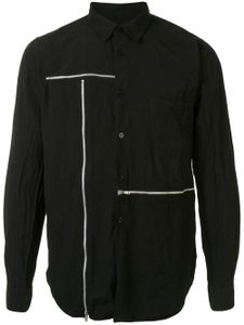 Black Comme Des Garçons zip-embellished poplin shirt